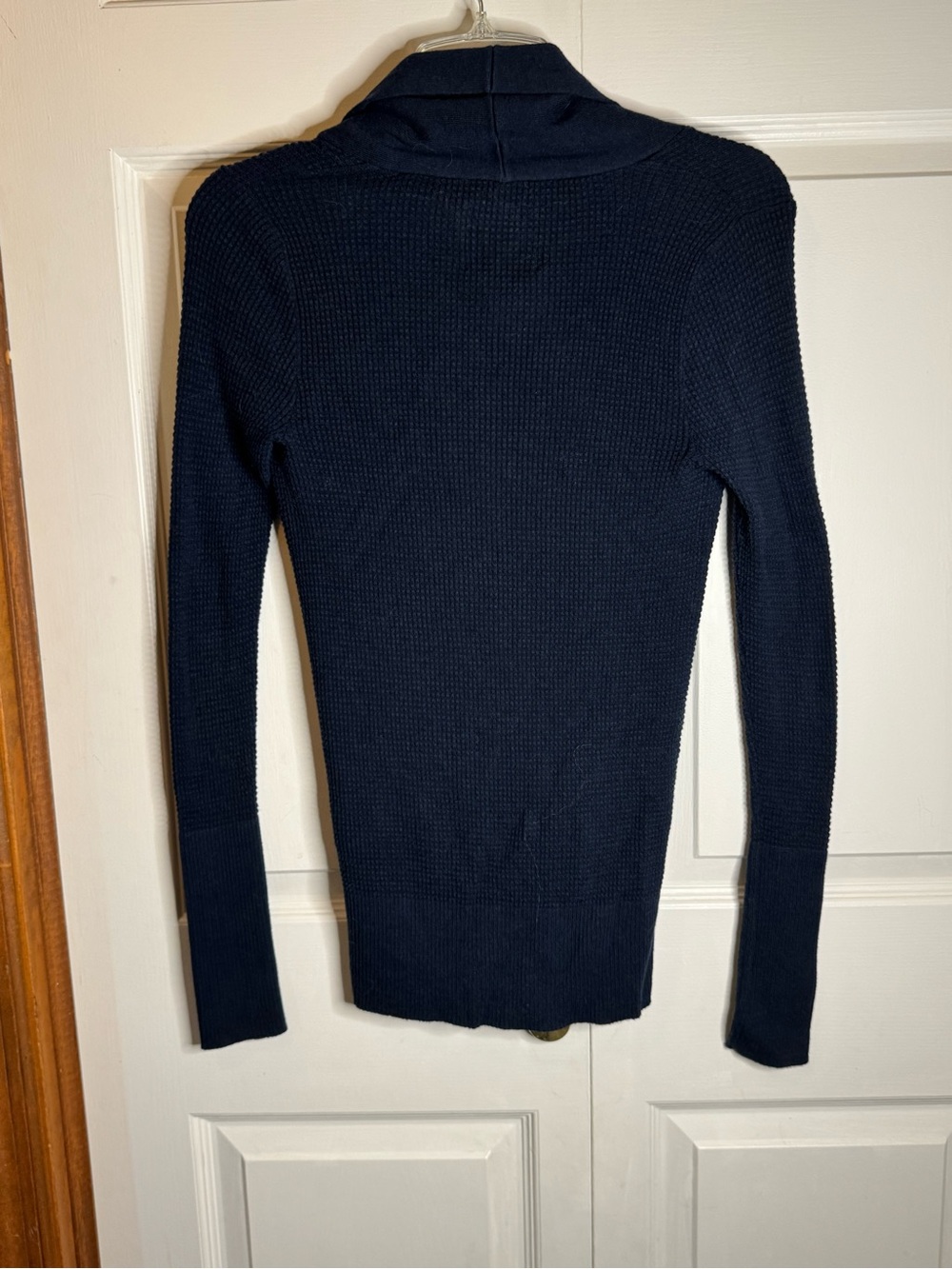 American Eagle Outfitters Navy Shawl-Collar Button Cardigan - Picture 7 of 12